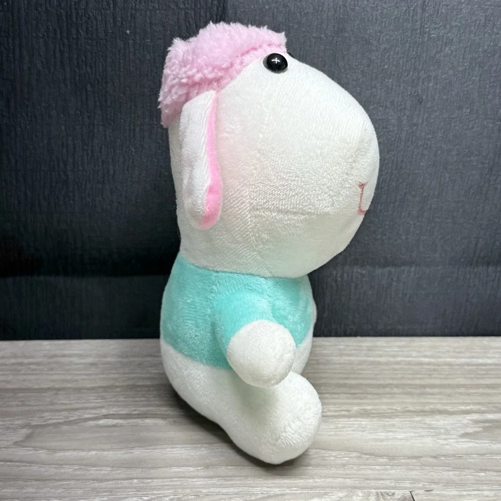 Pink Haired Blue Shirt‎ Plush Puppy